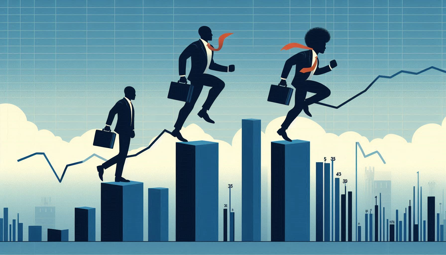 Illustration of business growth symbolizing Google Ads Malaysia strategy helping companies climb faster in competitive markets.